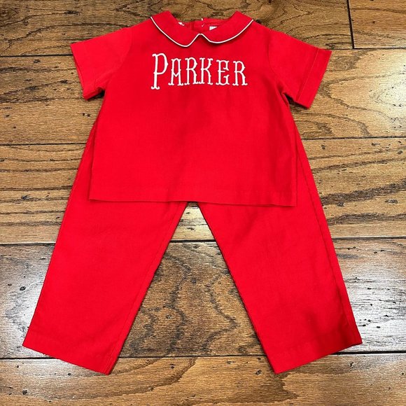 Mud Pie Other - 3T NWT “Parker” Red Corduroy Outfit Southern Sunshine Smocked Auctions